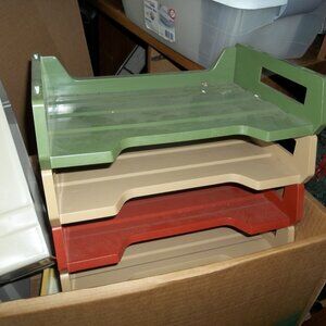 Letter? file holders. various colors